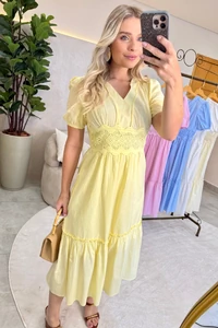 Vestido Bordado Midi Selena