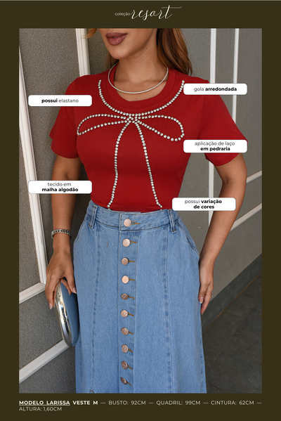 FotoT-shirt Pedraria Laço