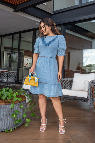 Foto Vestido Jeans Helôisa