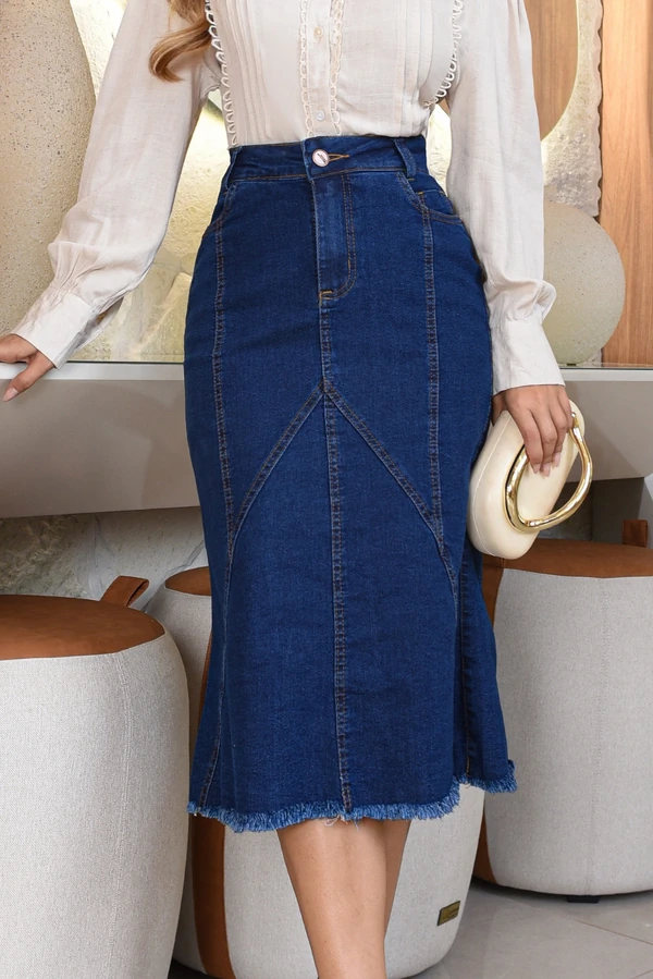 Saia Jeans Safira