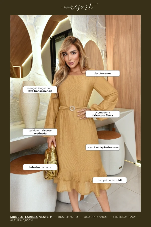 Vestido Babados Tereza