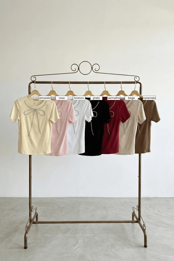 T-shirt Pedraria Laço