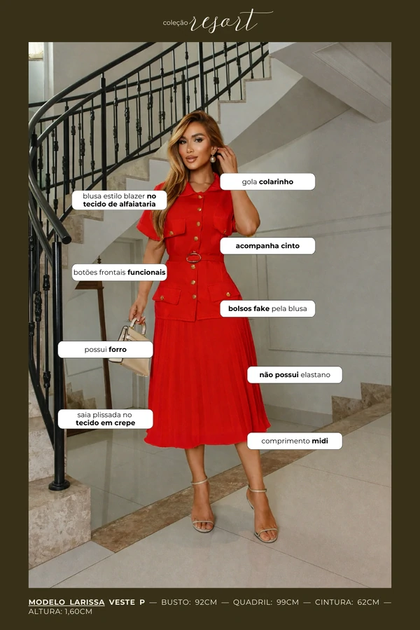 Conjunto Plissado Angelica