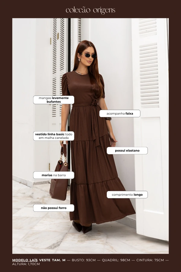 Vestido Longo Chocolate