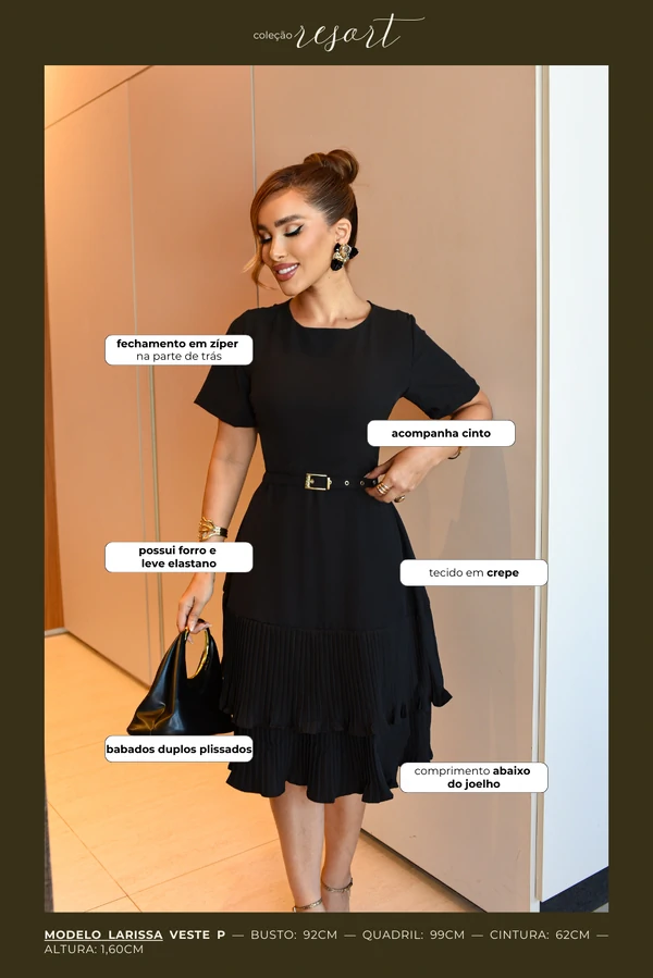 Vestido Plissado Diana