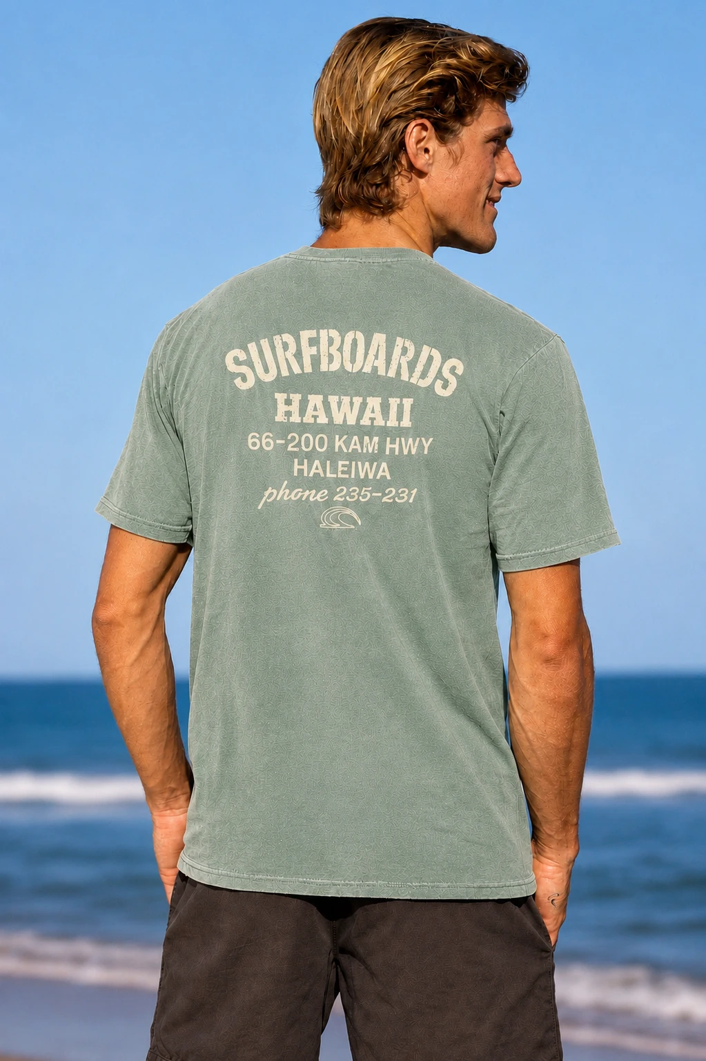 Foto Camiseta Estonada Surfwear Surfboards Hawaii