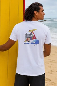 Camiseta Surfwear Wind Surf Cat Branca