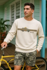 Moletom Crewneck Estonado Woody Wagon Band