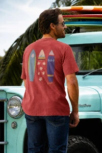 Camiseta Estonada Surfwear Boards Vermelha