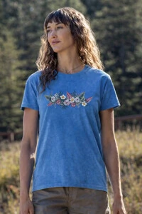 Babylook Feminina Estonada Spring Flowers
