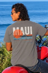 Camiseta Estonada Surfwear Maui Cinza