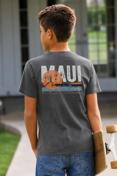 Foto Camiseta Estonada Surfwear Maui Kids Cinza