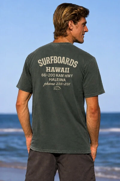 Foto Camiseta Estonada Surfwear Surfboards Hawaii