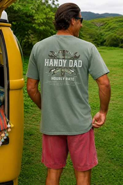 Foto Camiseta Estonada Surfwear Handy Dad Verde
