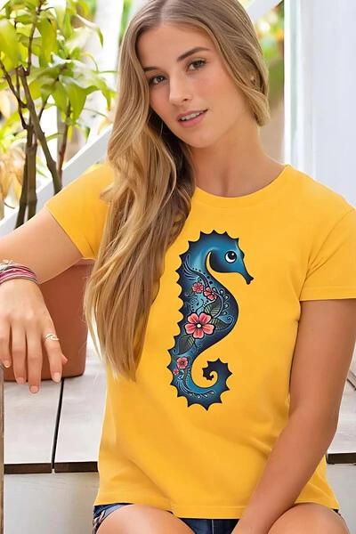 Foto Babylook Feminina Estonada Sea Horse