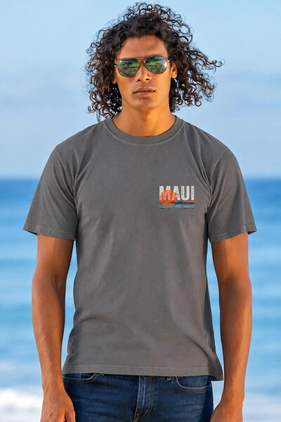 Foto Camiseta Estonada Surfwear Maui Cinza