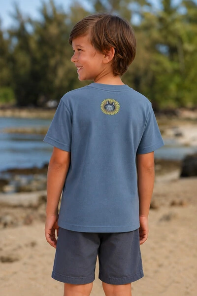 Foto Camiseta Infantil Estonada K Cats Hawaiian Canoe