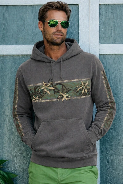 Foto Moletom Canguru Estonado Surfwear Rainforest