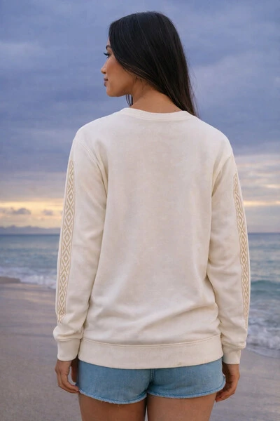 Foto Moletom Crewneck Estonado Row of Palms