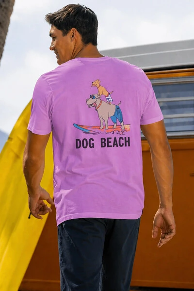 Foto Camiseta Estonada Surfwear Dog Beach Lila´s
