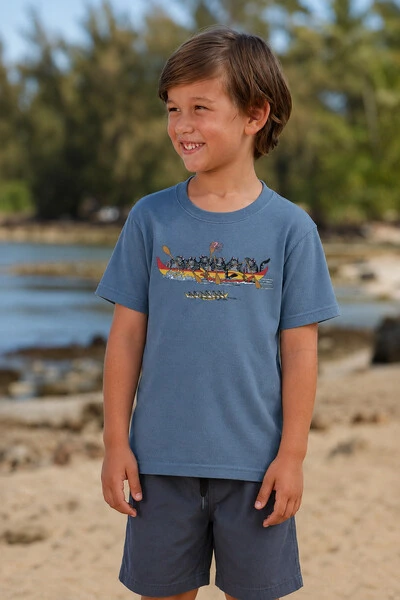Foto Camiseta Infantil Estonada K Cats Hawaiian Canoe
