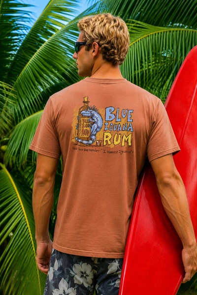 Foto Camiseta Estonada Surfwear Blue Iguana