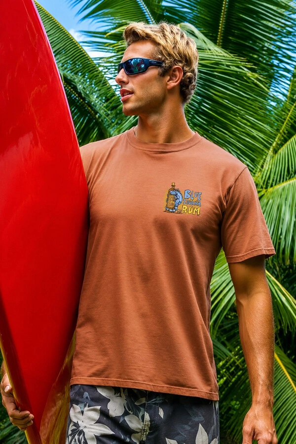 Camiseta Estonada Surfwear Blue Iguana