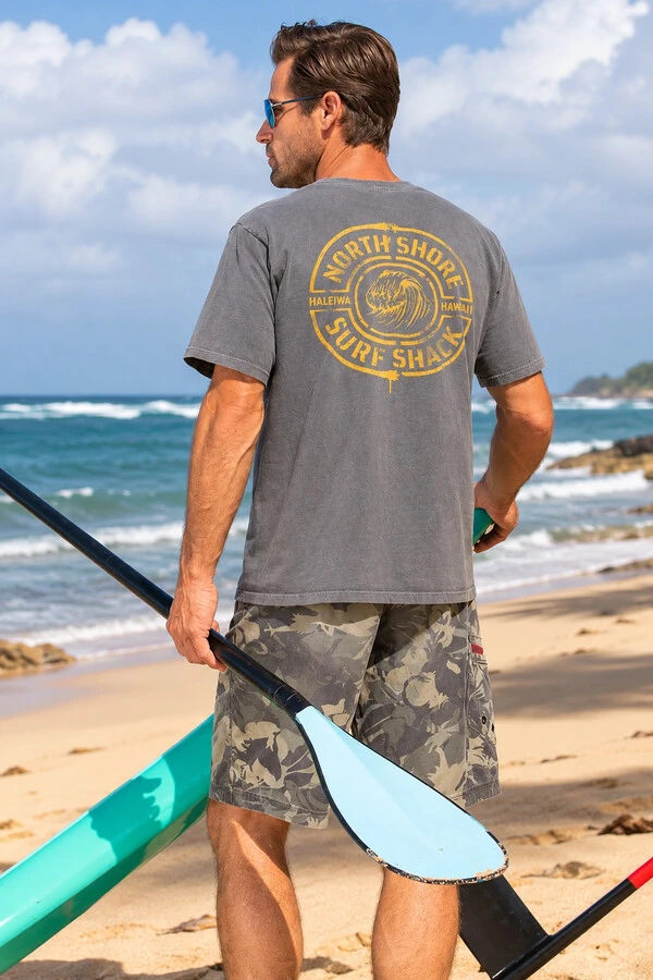 Camiseta Surfwear North Shore Surf Shack Cinza