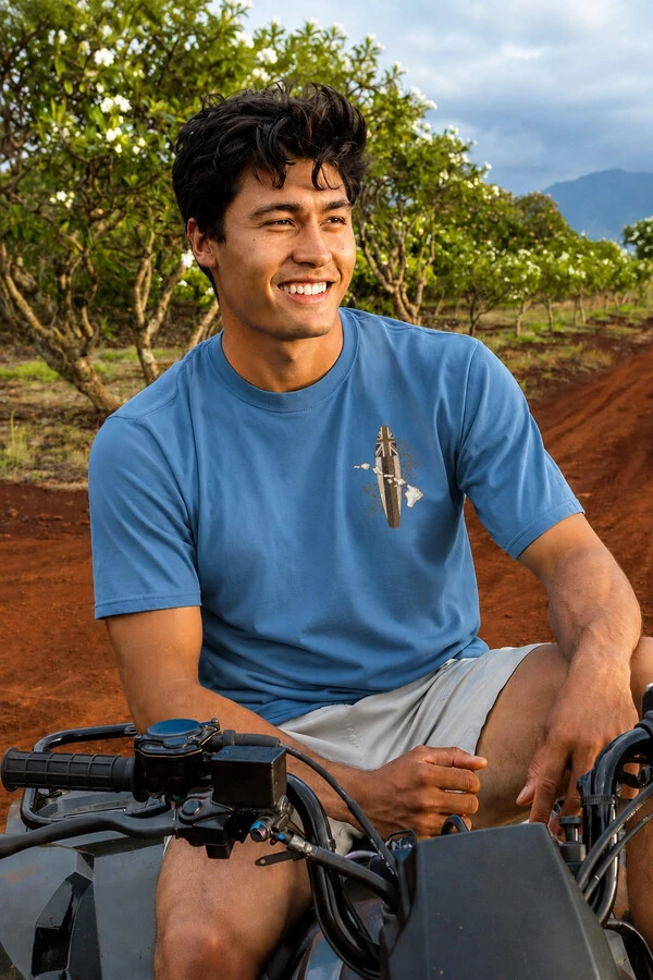 Camiseta Estonada Surfwear Hawaii Wood Board