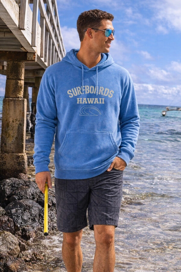 Moletom Canguru Estonado Surfwear Surfboards Hawaii