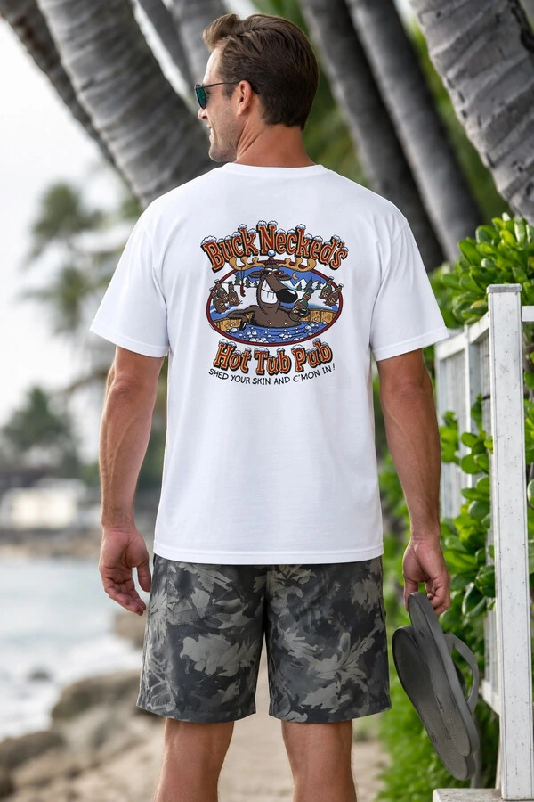 Camiseta Surfwear Buck Necked´s Branca