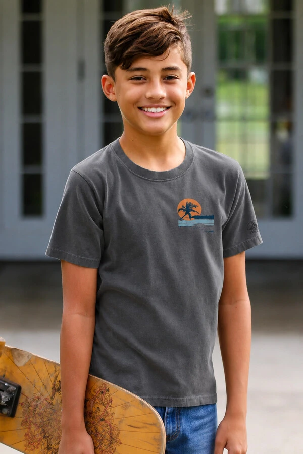 Camiseta Estonada Surfwear Maui Kids Cinza