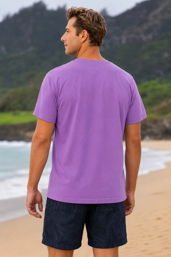 Camiseta Estonada Surfwear Wild Love Lilás