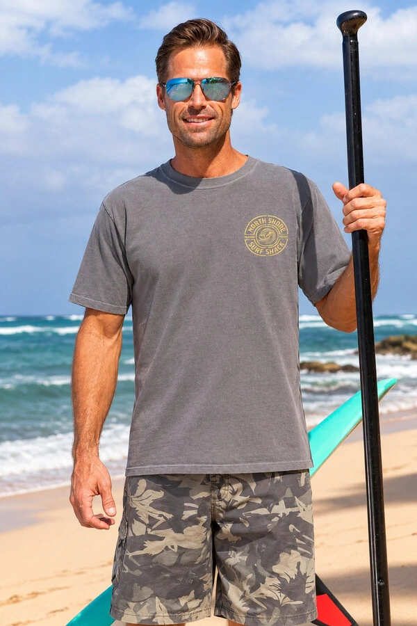 Camiseta Surfwear North Shore Surf Shack Cinza