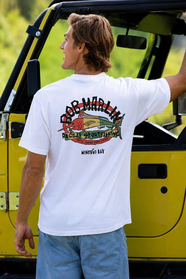 Camiseta Surfwear Bob Marlin Branca