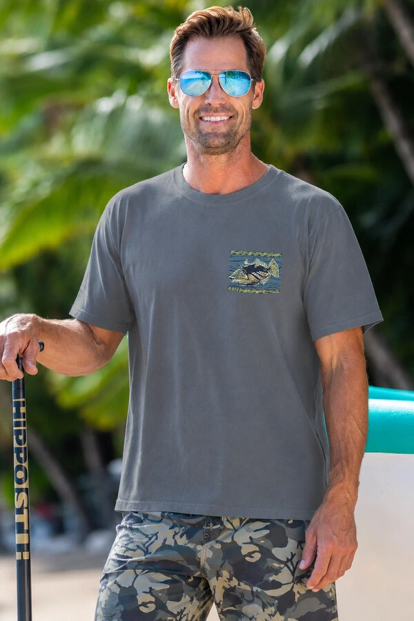 Camiseta Estonada Surfwear Humu Humu Cinza