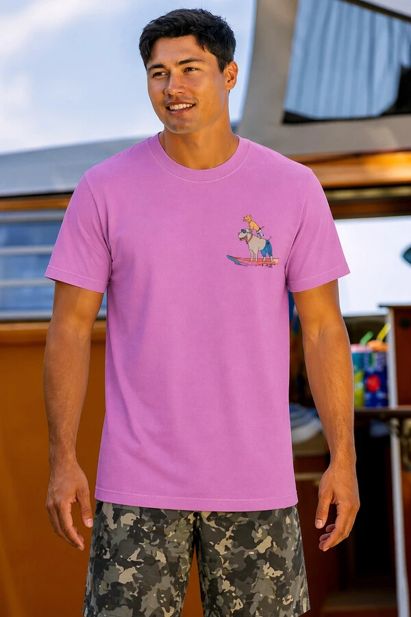 Camiseta Estonada Surfwear Dog Beach Lila´s