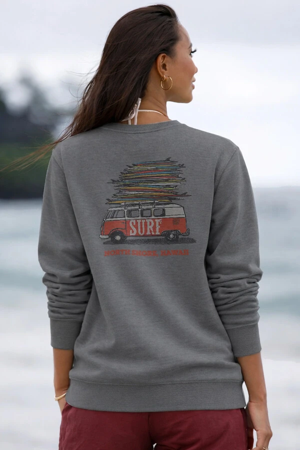 Moletom Crewneck Estonado Surf Kombi