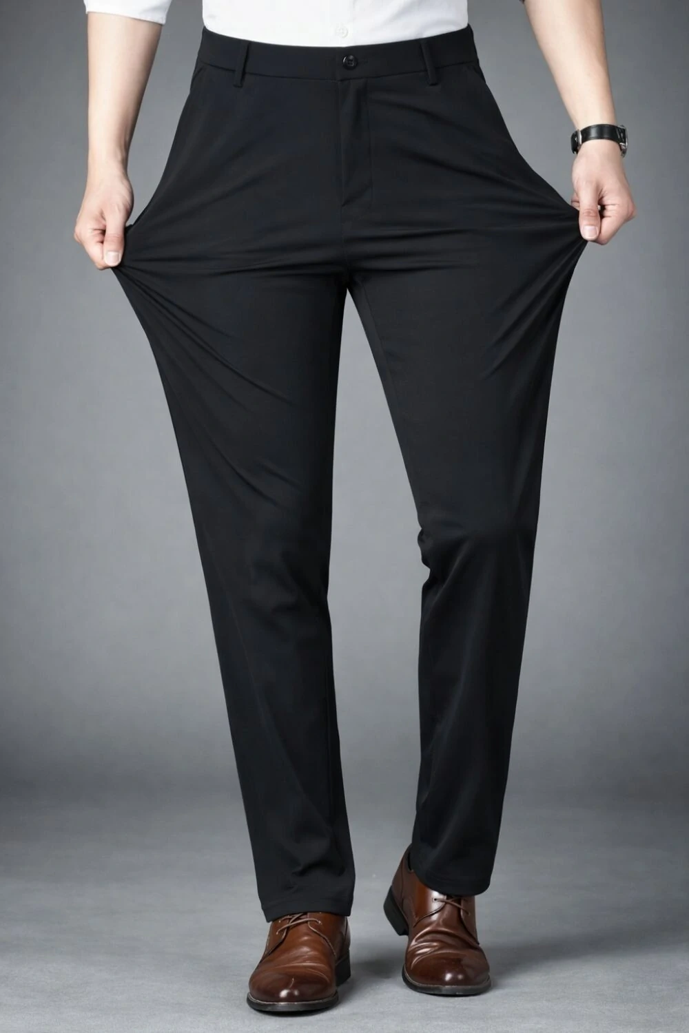 FotoCalça alfaiataria esportiva em poliamida masculina Kwi