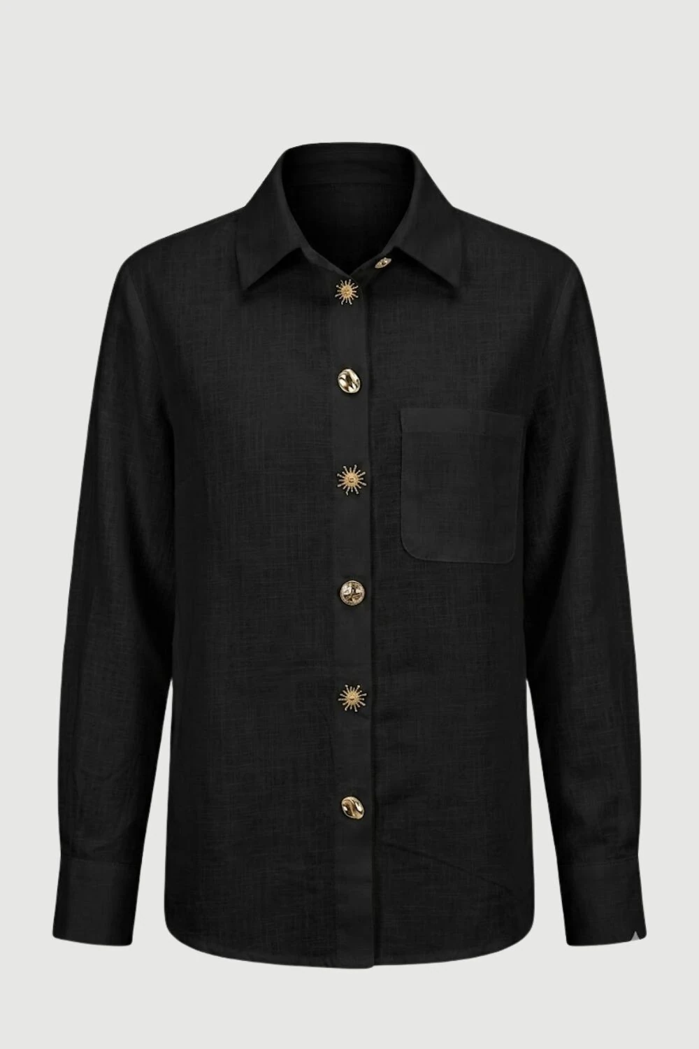 FotoCamisa feminina de linho 100% algodão Kwi