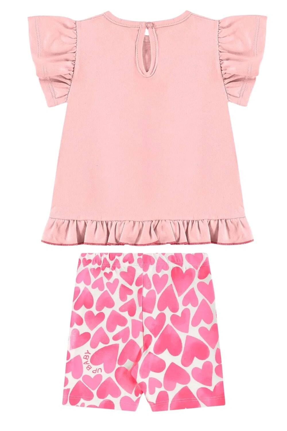 FotoConjunto blusa meia malha e bermuda cotton Up Baby