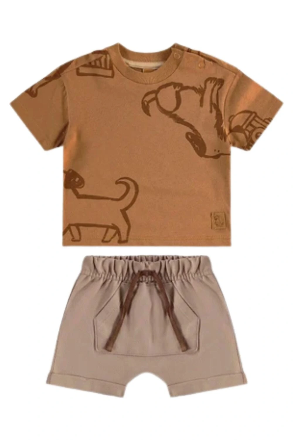 FotoConjunto camiseta malha e bermuda moletom Up Baby