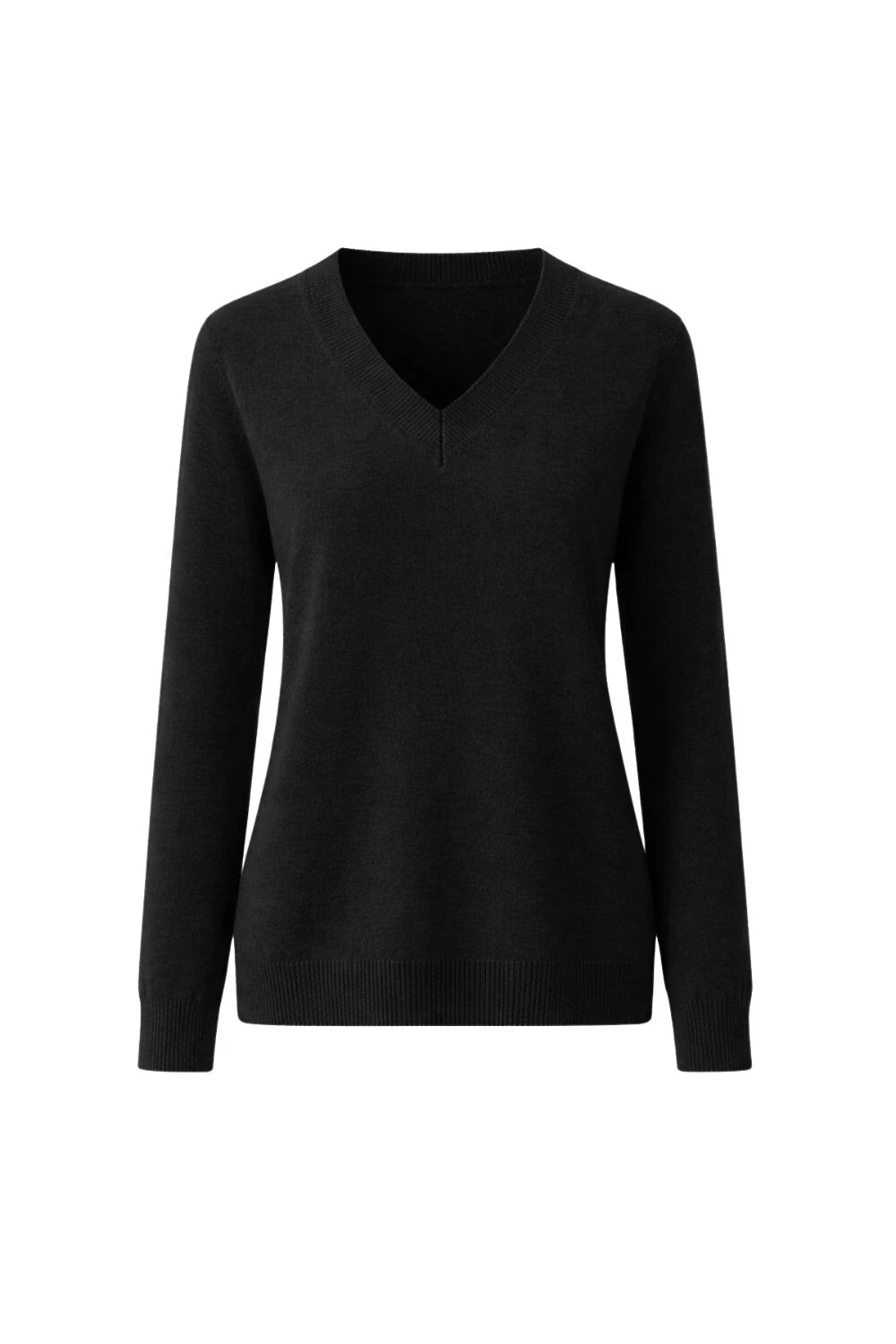 FotoSuéter feminino retilínea básica com decote V Kwi
