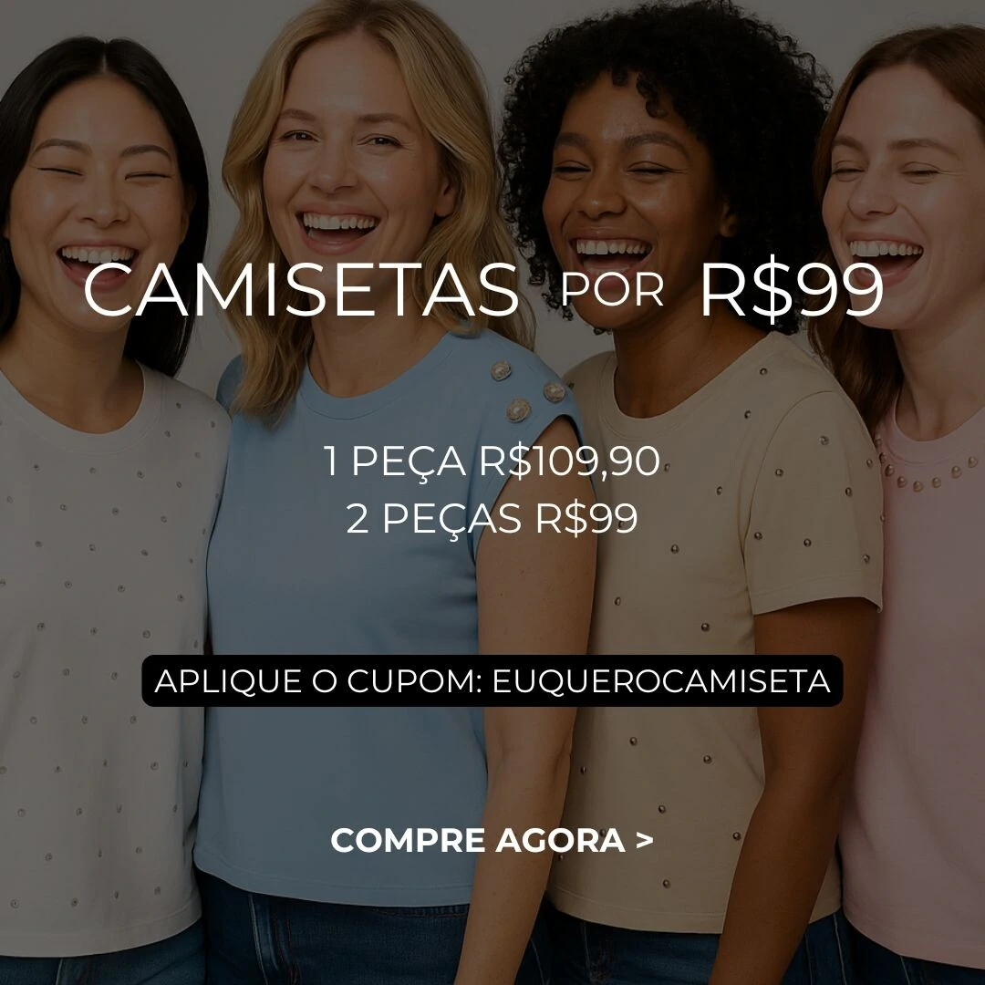 Ação camisetas femininas