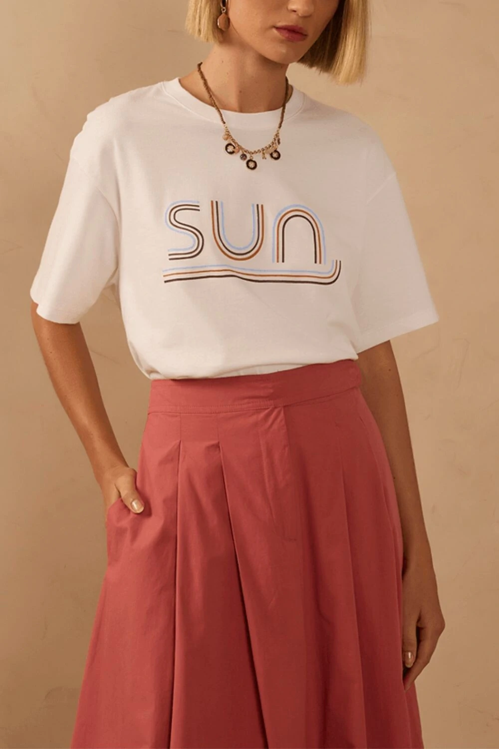 FotoT - shirt silk sun Dress to