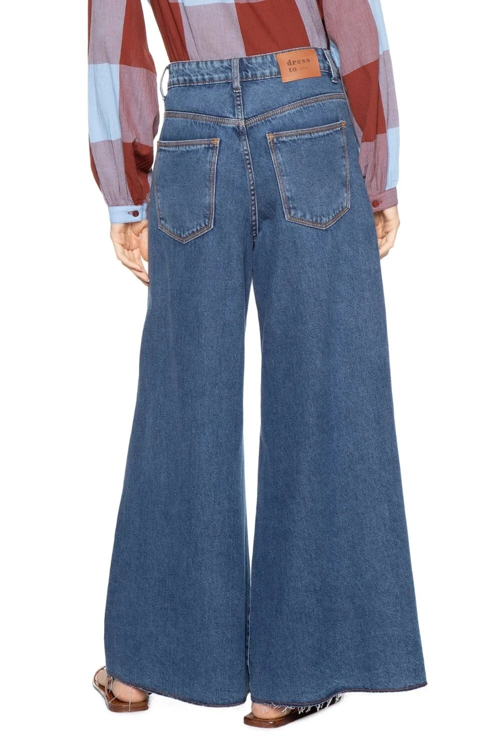 FotoCalça jeans pantalona marcada Dress to