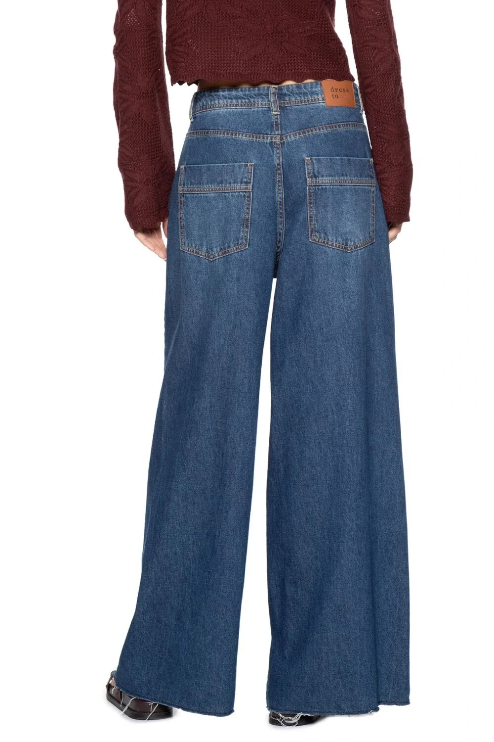 FotoCalça jeans boyfriend dark fenda Dress to