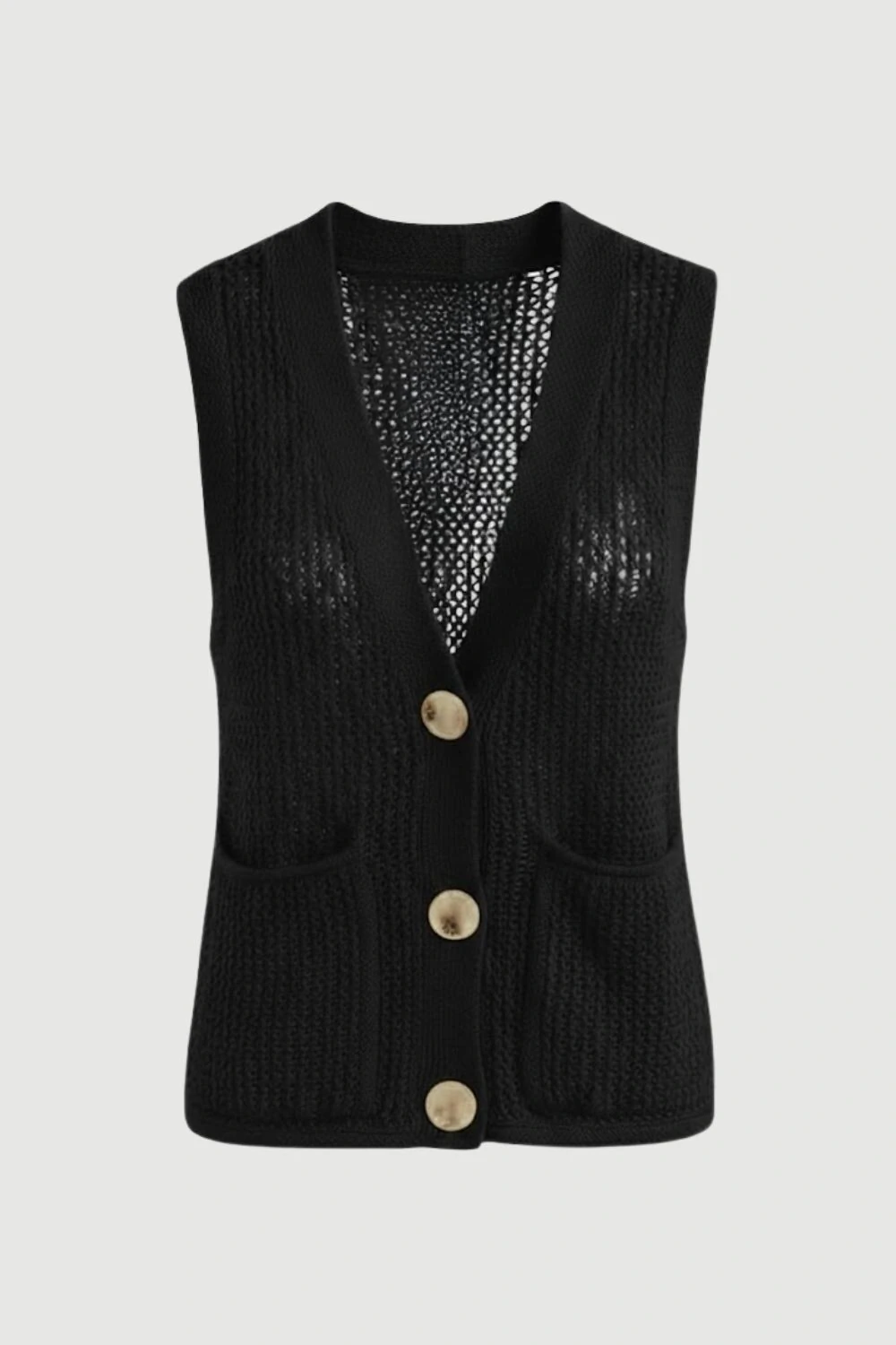 FotoColete feminino em tricot vazado Kwi