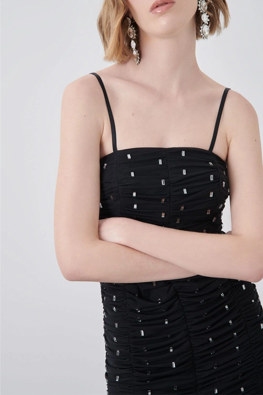FotoVestido midi franzido hotfix Rock Lola