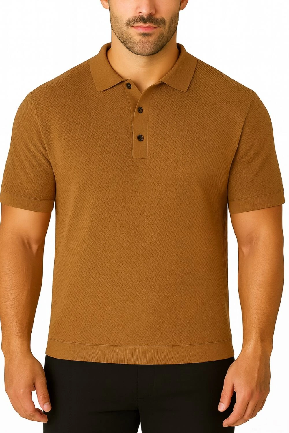 FotoCamisa polo em tricot com botões Kwi